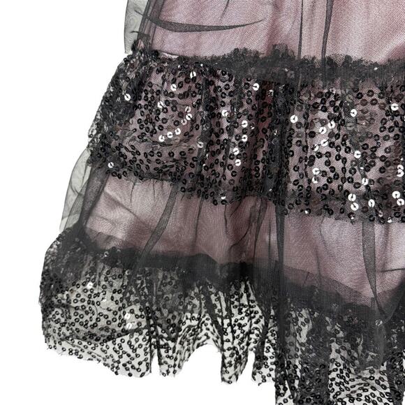 Masquerade Strapless Black Lace Pink Sweetheart Y2K Prom Dress Steampunk 11 / 12 - Picture 11 of 16